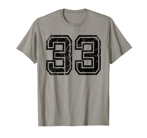 Number 33 Sports Jersey Varsity Lucky T-Shirt - Custom Art Print Men Women - T-Shirt, Sweatshirt, Hoodie