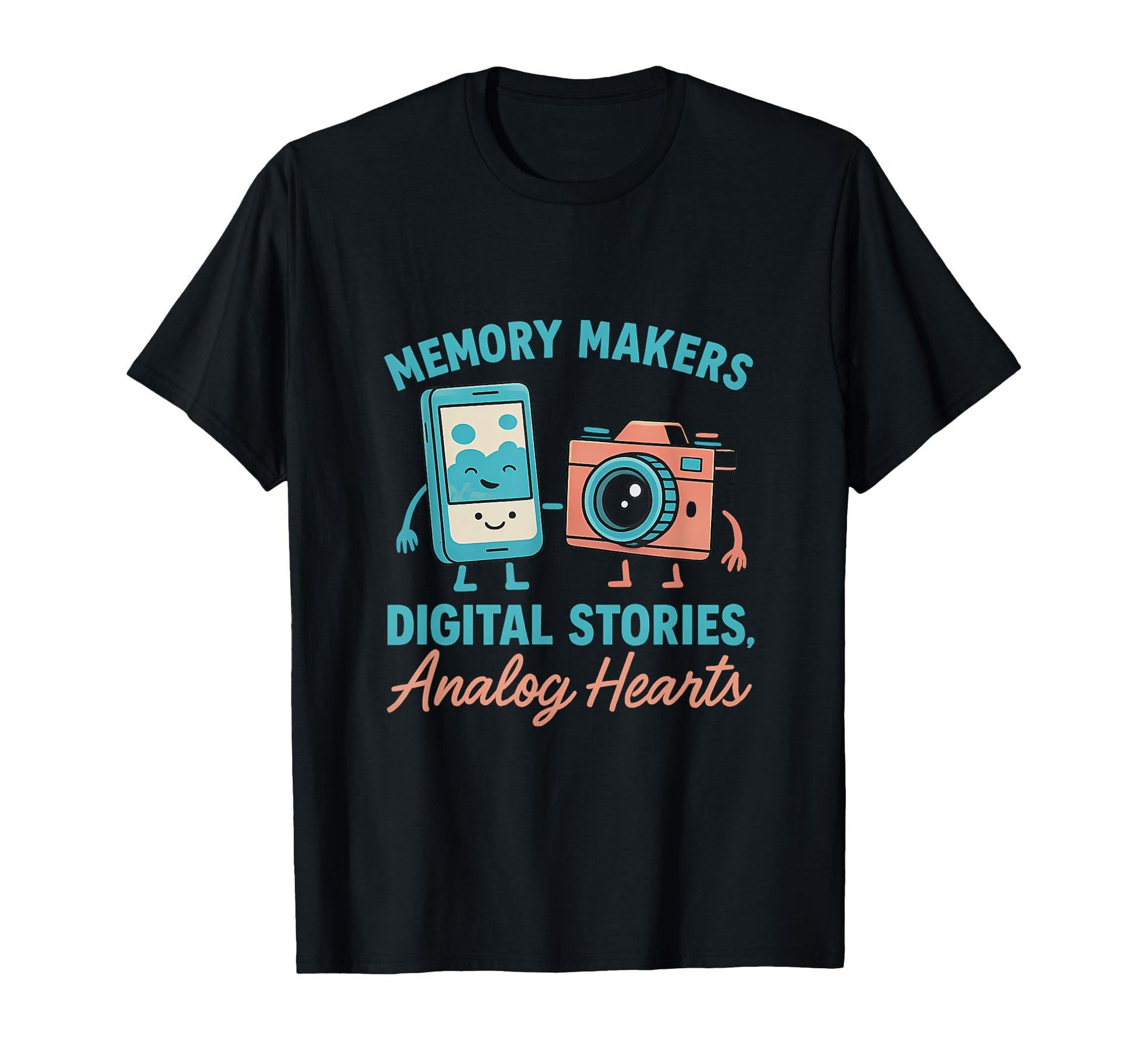 Digital Stories Analog Hearts Camera T-Shirt - Graphic Print Unisex - T-Shirt, Sweatshirt, Hoodie