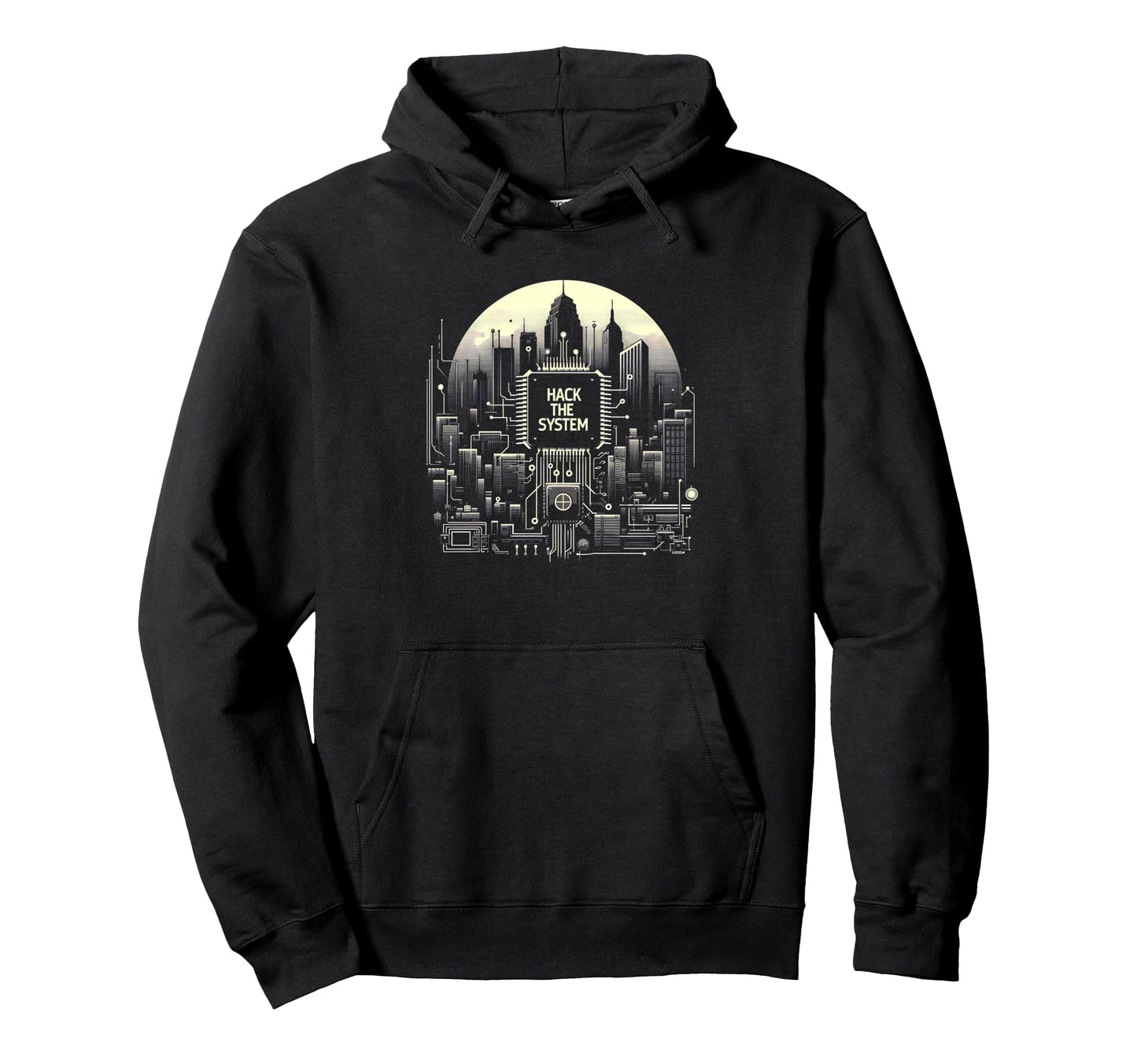 Hack System Society Network Computer Hoodie - Novelty Apparel for Adults - T-Shirt, Sweatshirt, Hoodie