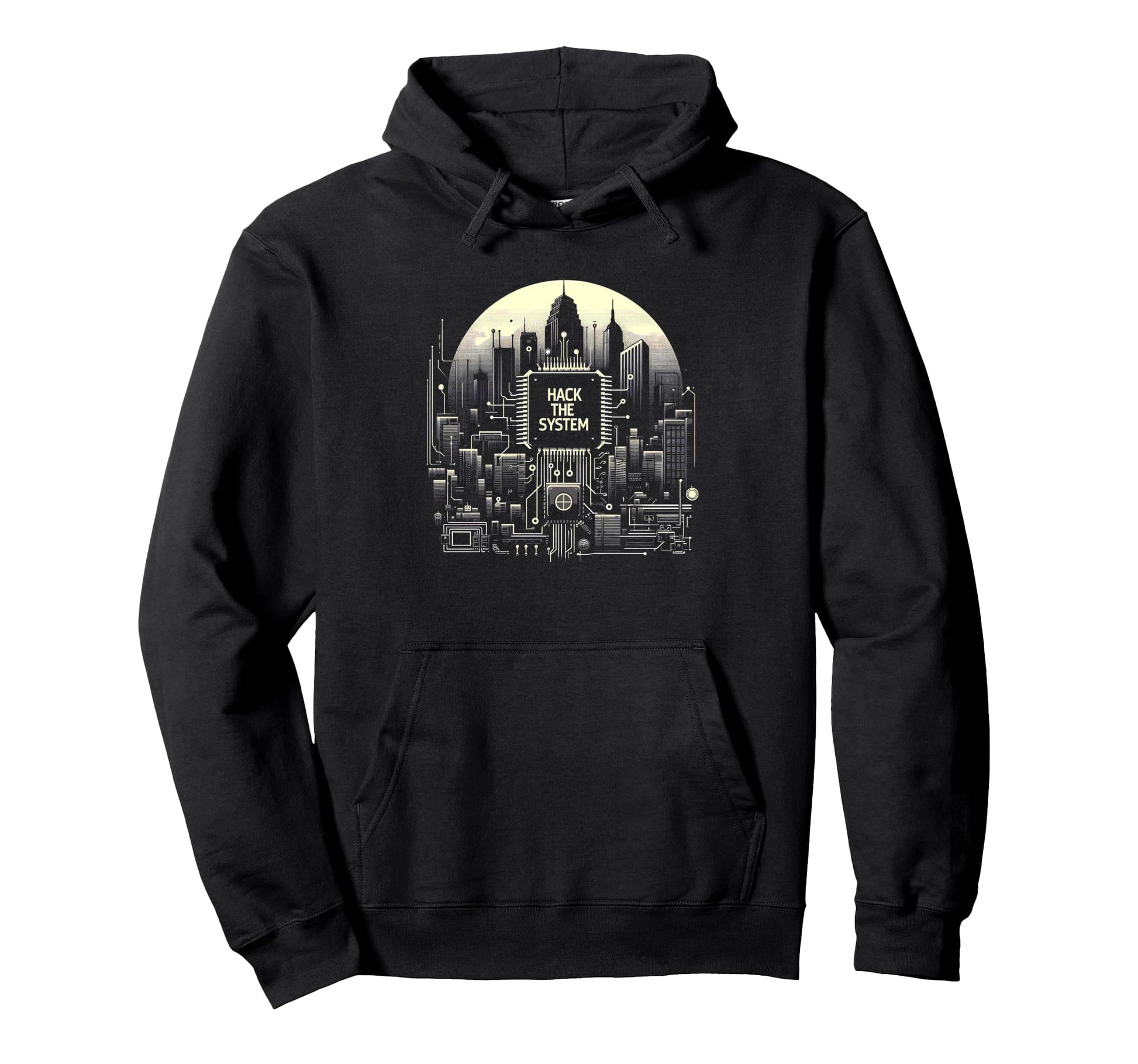 Hack System Society Network Computer Hoodie - Novelty Apparel for Adults - T-Shirt, Sweatshirt, Hoodie