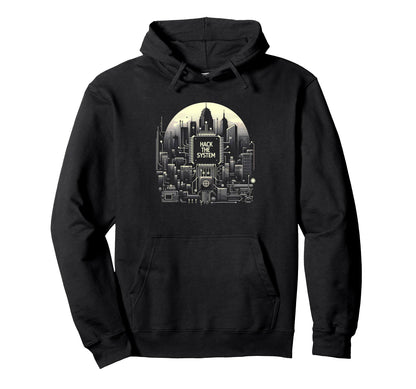 Hack System Society Network Computer Hoodie - Novelty Apparel for Adults - T-Shirt, Sweatshirt, Hoodie