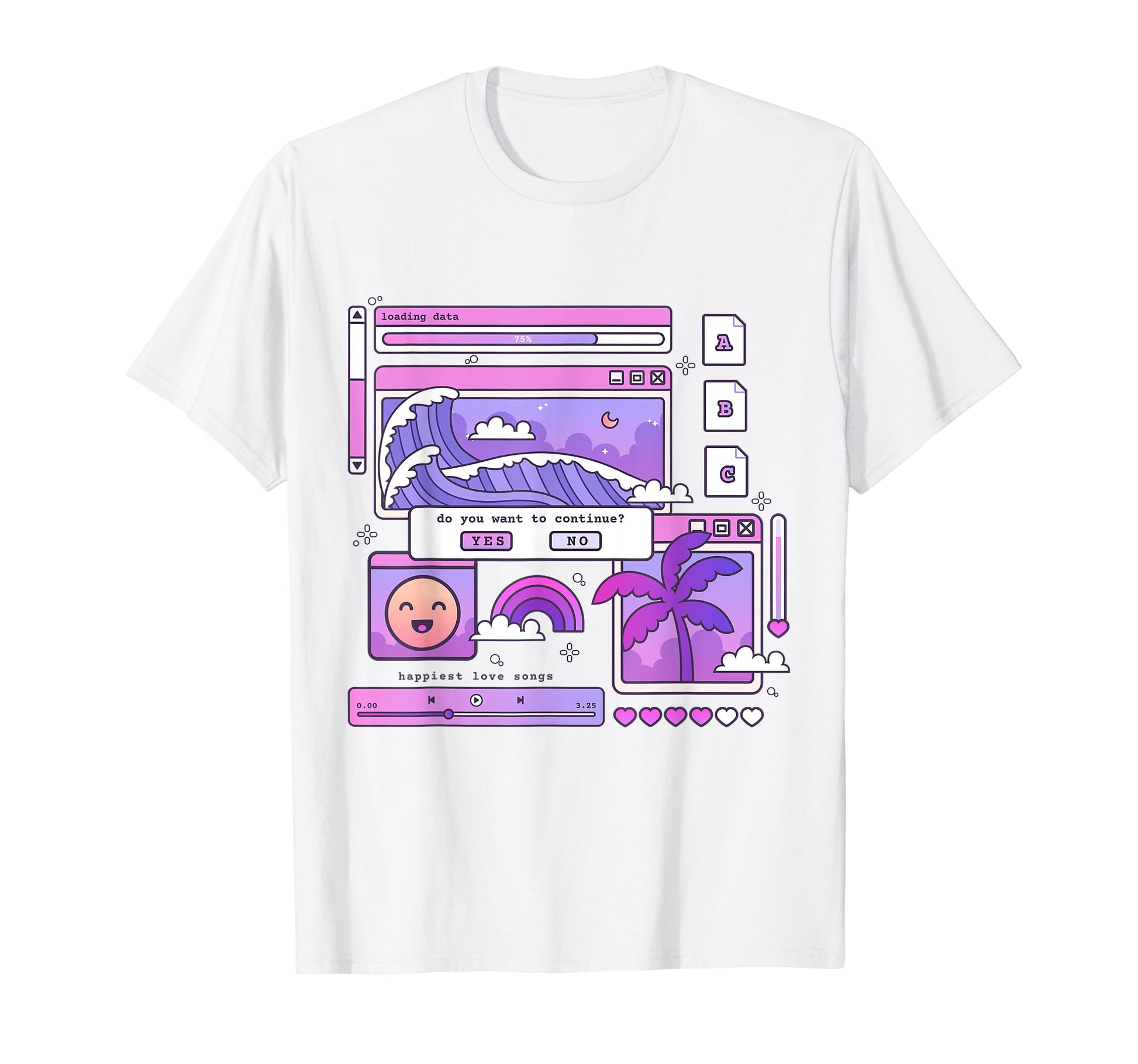 Vaporwave Aesthetic 90S Grunge Kawaii E T-Shirt - Graphic Print for Adults - T-Shirt, Sweatshirt, Hoodie