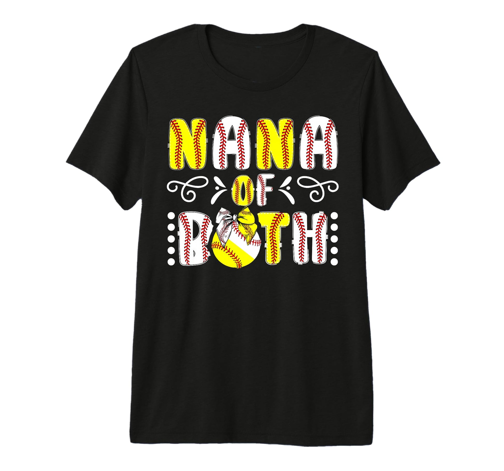 Nana Both Proud Softball Baseball T-Shirt - Fun Novelty Design for Adults - T-Shirt, Sweatshirt, Hoodie