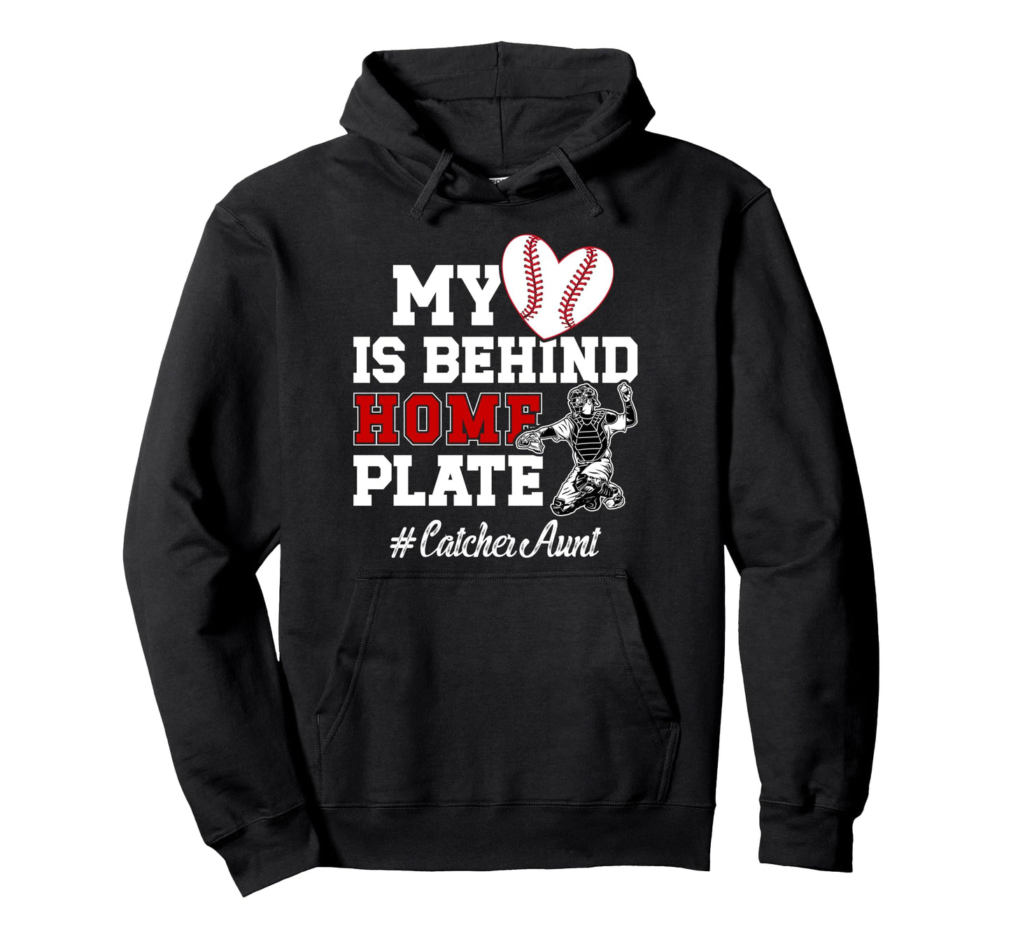 Proud Baseball Catcher Aunt Baseball Hoodie - Aesthetic Graphic Unisex - T-Shirt, Sweatshirt, Hoodie