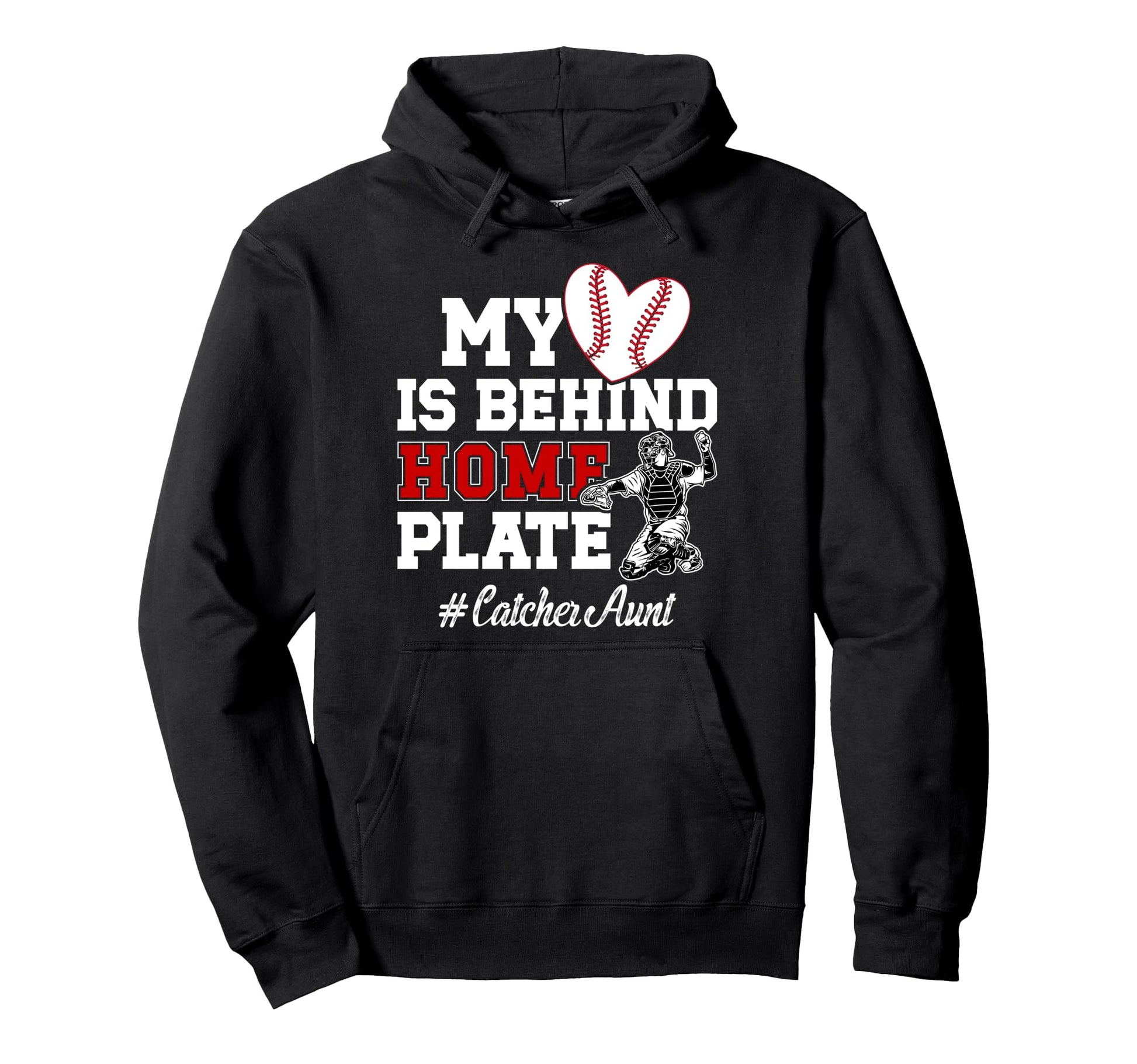 Proud Baseball Catcher Aunt Baseball Hoodie - Aesthetic Graphic Unisex - T-Shirt, Sweatshirt, Hoodie