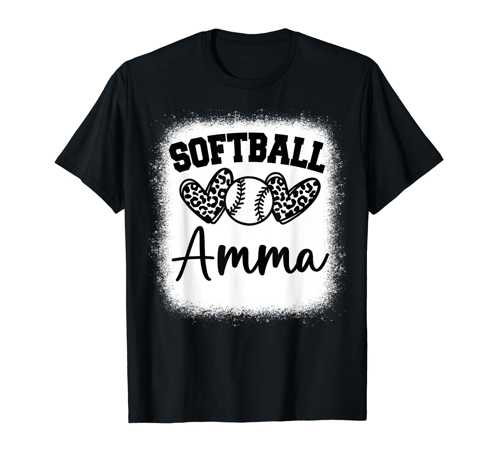 Personalized Baseball Heart Amma T-Shirt - Minimalist Print for Adults - T-Shirt, Sweatshirt, Hoodie