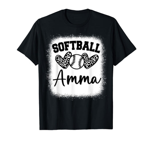 Personalized Baseball Heart Amma T-Shirt - Minimalist Print for Adults - T-Shirt, Sweatshirt, Hoodie