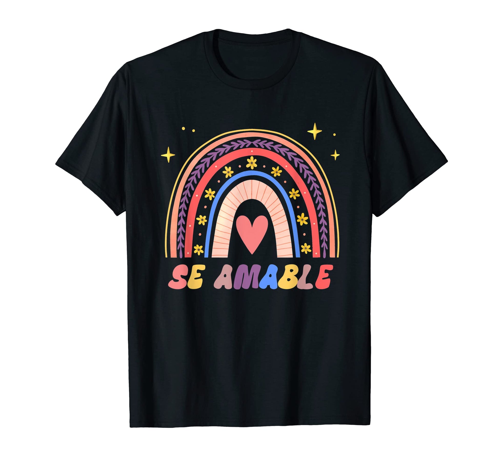 Se Amable Be Kind Spanish Rainbow T-Shirt - Casual Everyday Wear Unisex - T-Shirt, Sweatshirt, Hoodie