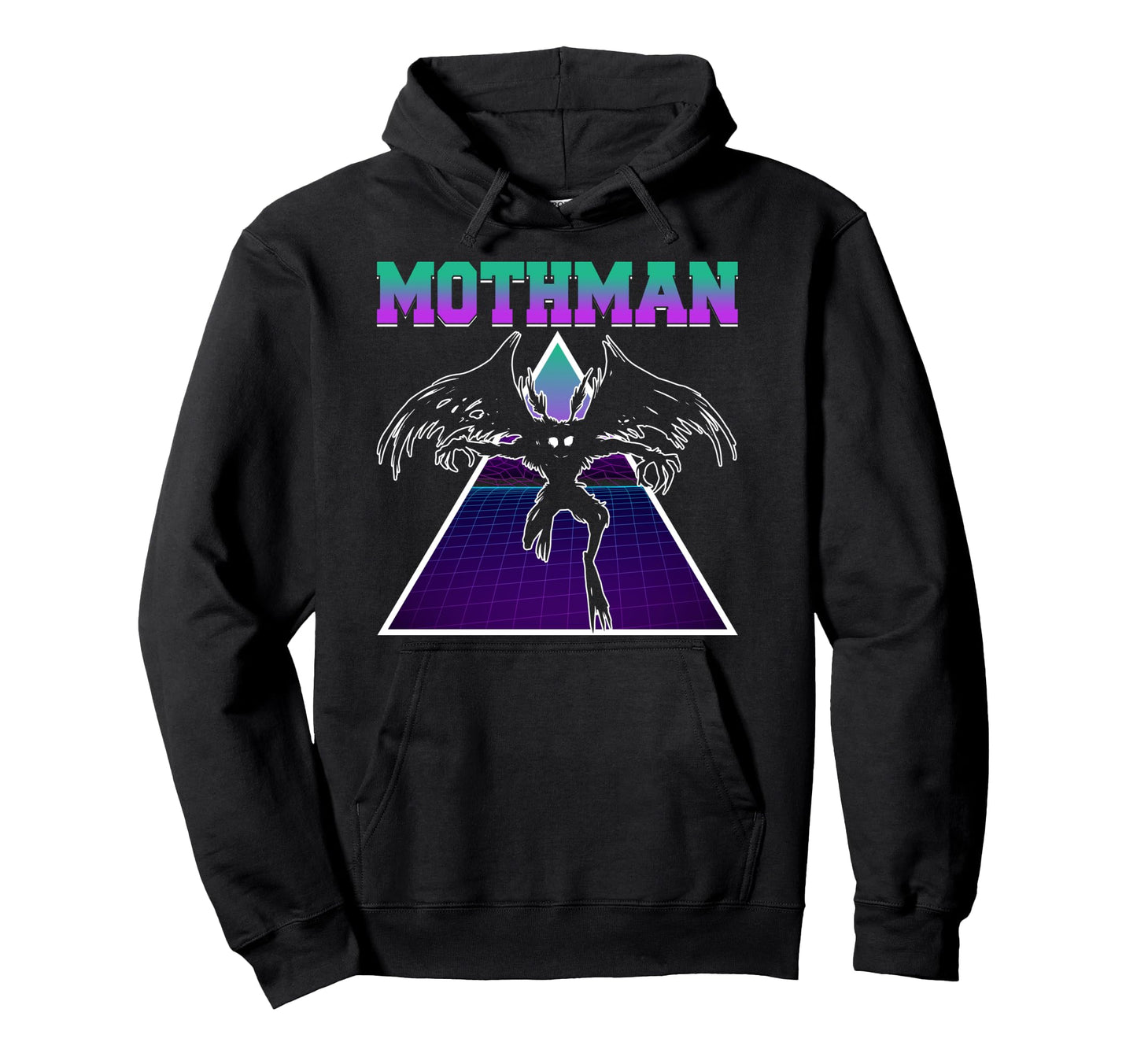 Vaporwave Aesthetic Mothman Hoodie - Novelty Apparel for Adults - T-Shirt, Sweatshirt, Hoodie
