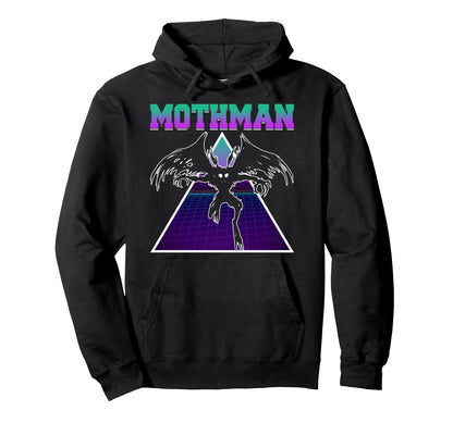 Vaporwave Aesthetic Mothman Hoodie - Novelty Apparel for Adults - T-Shirt, Sweatshirt, Hoodie