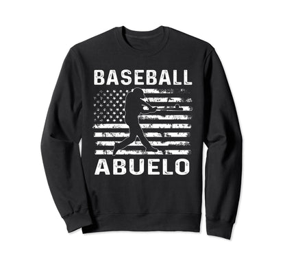 Baseball Abuelo Grandpa Usa Flag 4Th Sweatshirt - Unique Graphic Men Women - T-Shirt, Sweatshirt, Hoodie