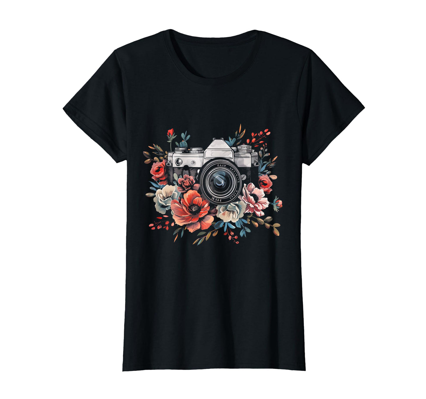 Photographer Camera Flowers T-Shirt - Streetwear Style Men Women - T-Shirt, Sweatshirt, Hoodie