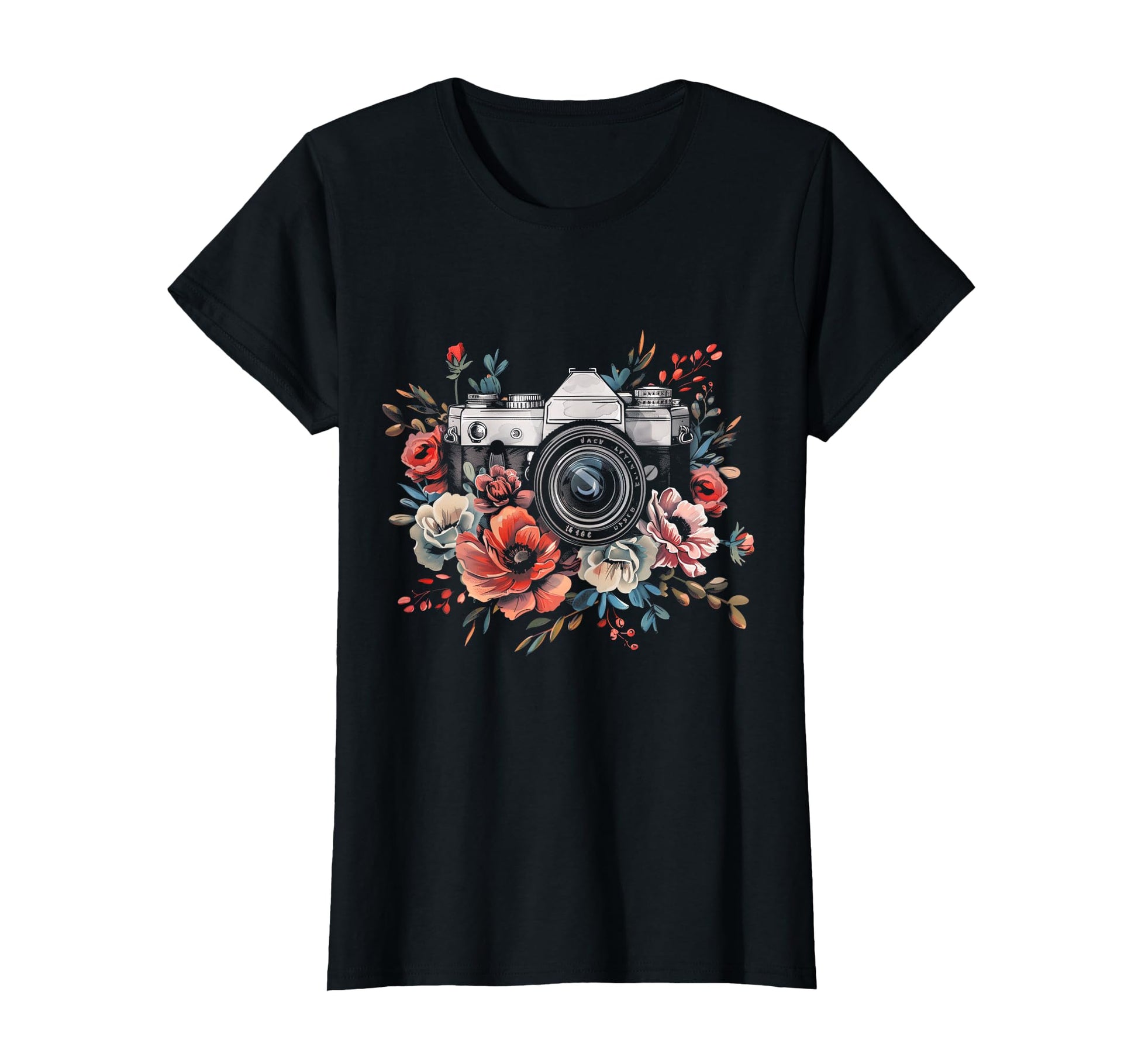 Photographer Camera Flowers T-Shirt - Streetwear Style Men Women - T-Shirt, Sweatshirt, Hoodie
