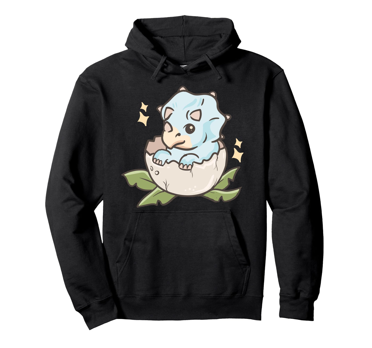 Kawaii Anime Dinosaur Triceratops Hoodie - Novelty Apparel for Adults - T-Shirt, Sweatshirt, Hoodie