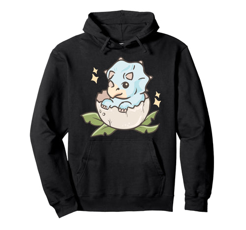 Kawaii Anime Dinosaur Triceratops Hoodie - Novelty Apparel for Adults - T-Shirt, Sweatshirt, Hoodie