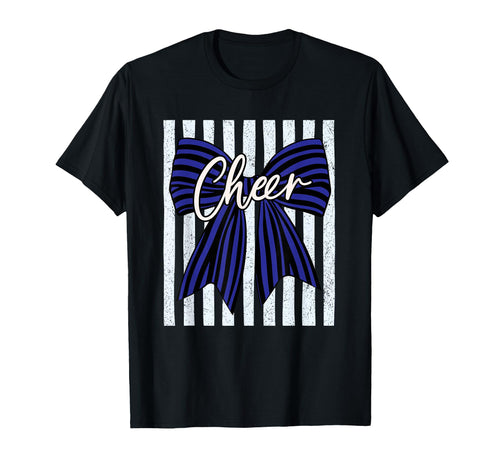 Coquette Preppy Stripe Bow Cheer Squad T-Shirt - Trendy Graphic Unisex - T-Shirt, Sweatshirt, Hoodie