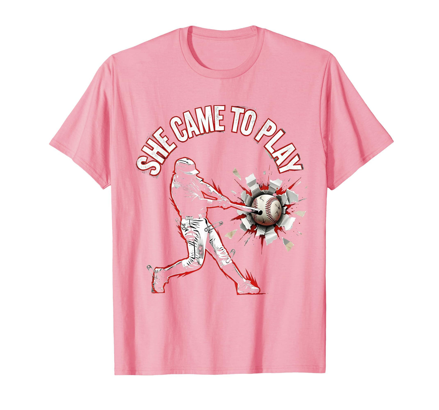 She Came To Play Baseball T-Shirt - Graphic Print Unisex - T-Shirt, Sweatshirt, Hoodie