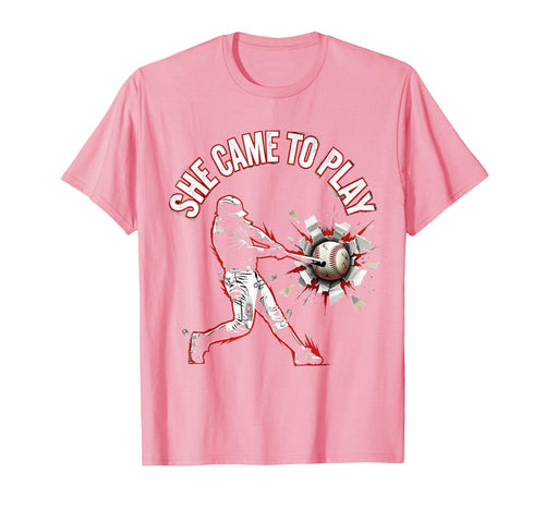 She Came To Play Baseball T-Shirt - Graphic Print Unisex - T-Shirt, Sweatshirt, Hoodie