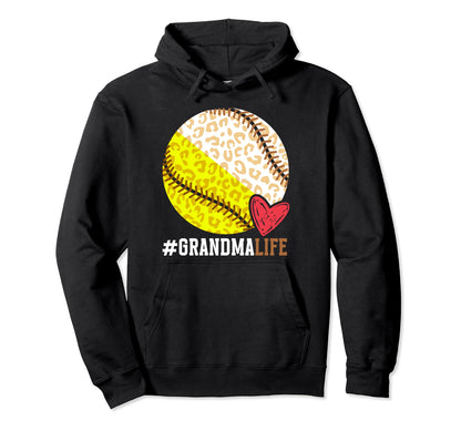 Nana Ballers Softball Baller Grandma Hoodie - Trendy Graphic for Adults - T-Shirt, Sweatshirt, Hoodie