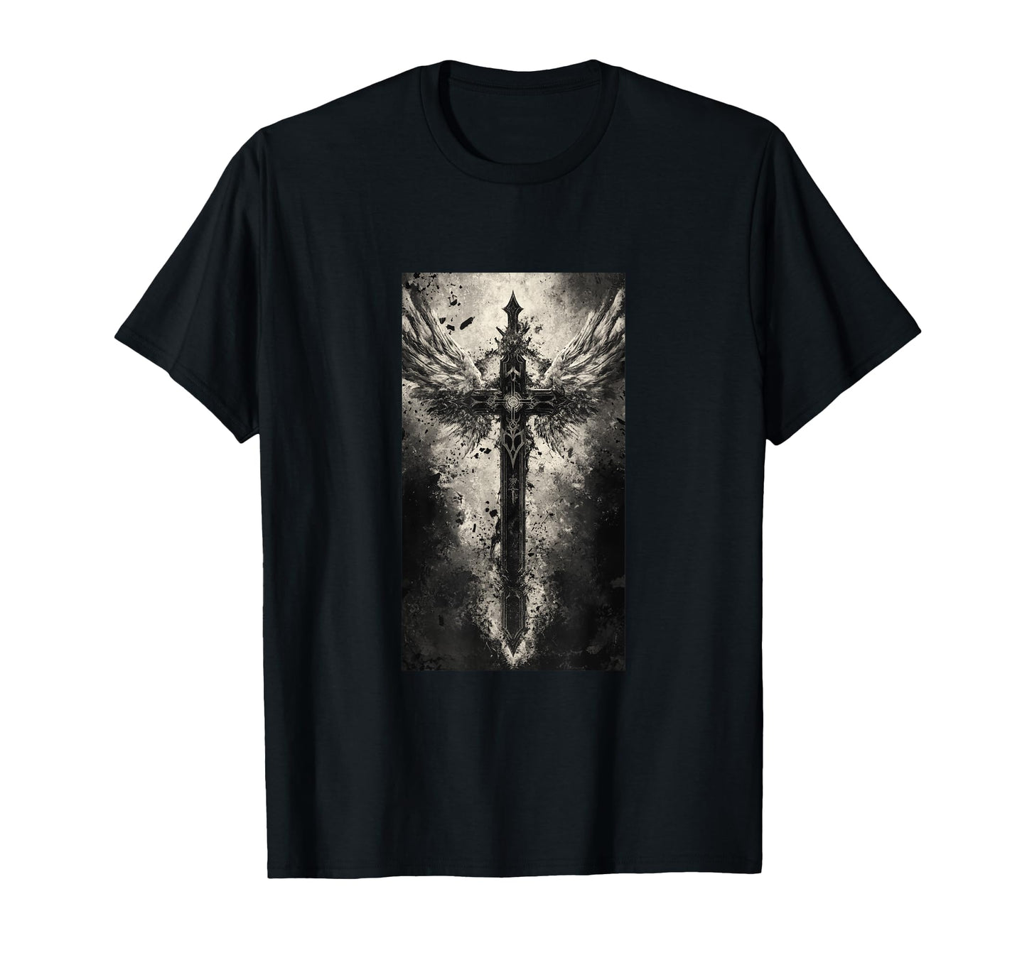 Gothic Cross Grunge Aesthetic Y2K Goth T-Shirt - Unique Graphic Unisex - T-Shirt, Sweatshirt, Hoodie