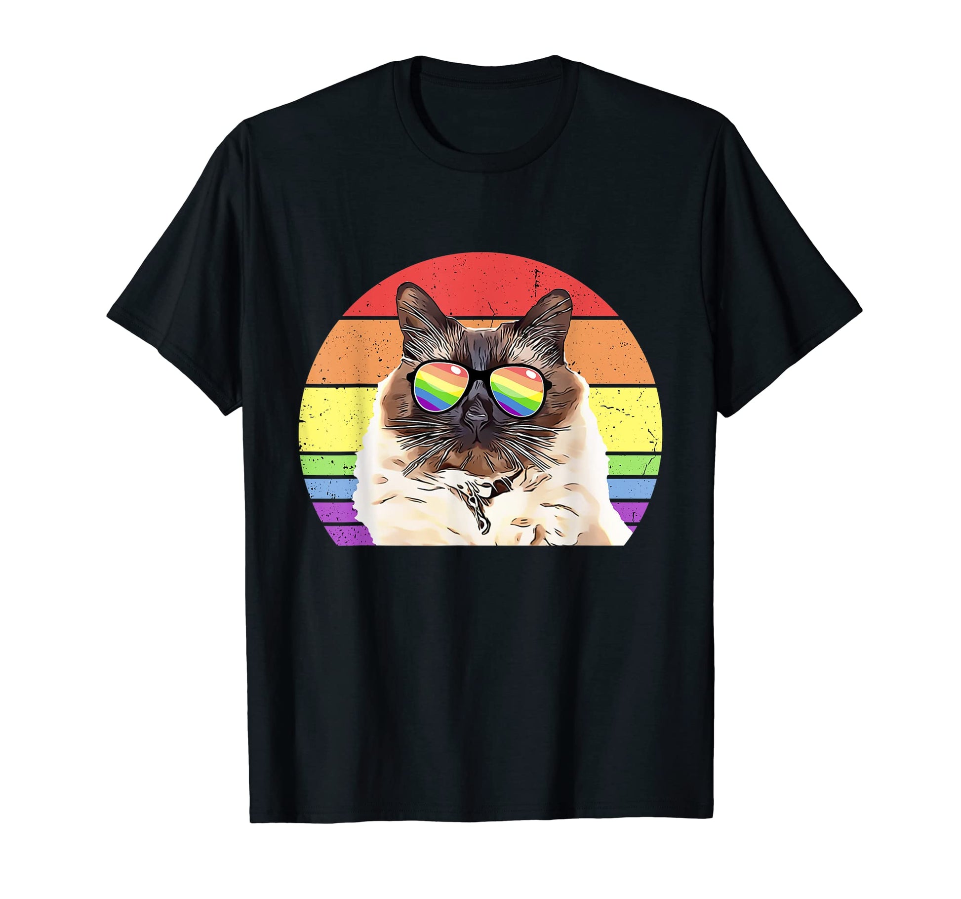 Lgbtq Balinese Javanese Cat Rainbow T-Shirt - Novelty Apparel Men Women - T-Shirt, Sweatshirt, Hoodie