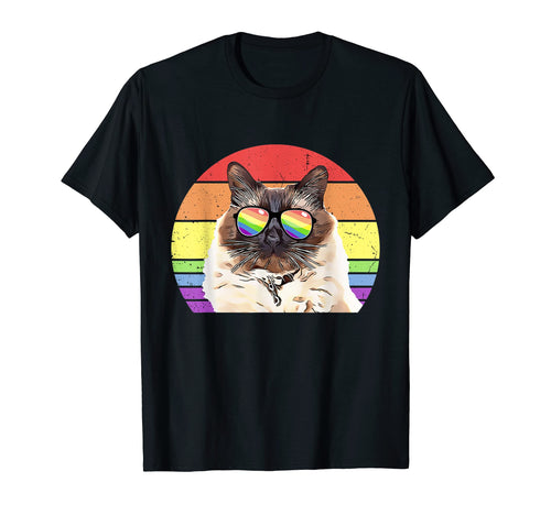 Lgbtq Balinese Javanese Cat Rainbow T-Shirt - Novelty Apparel Men Women - T-Shirt, Sweatshirt, Hoodie