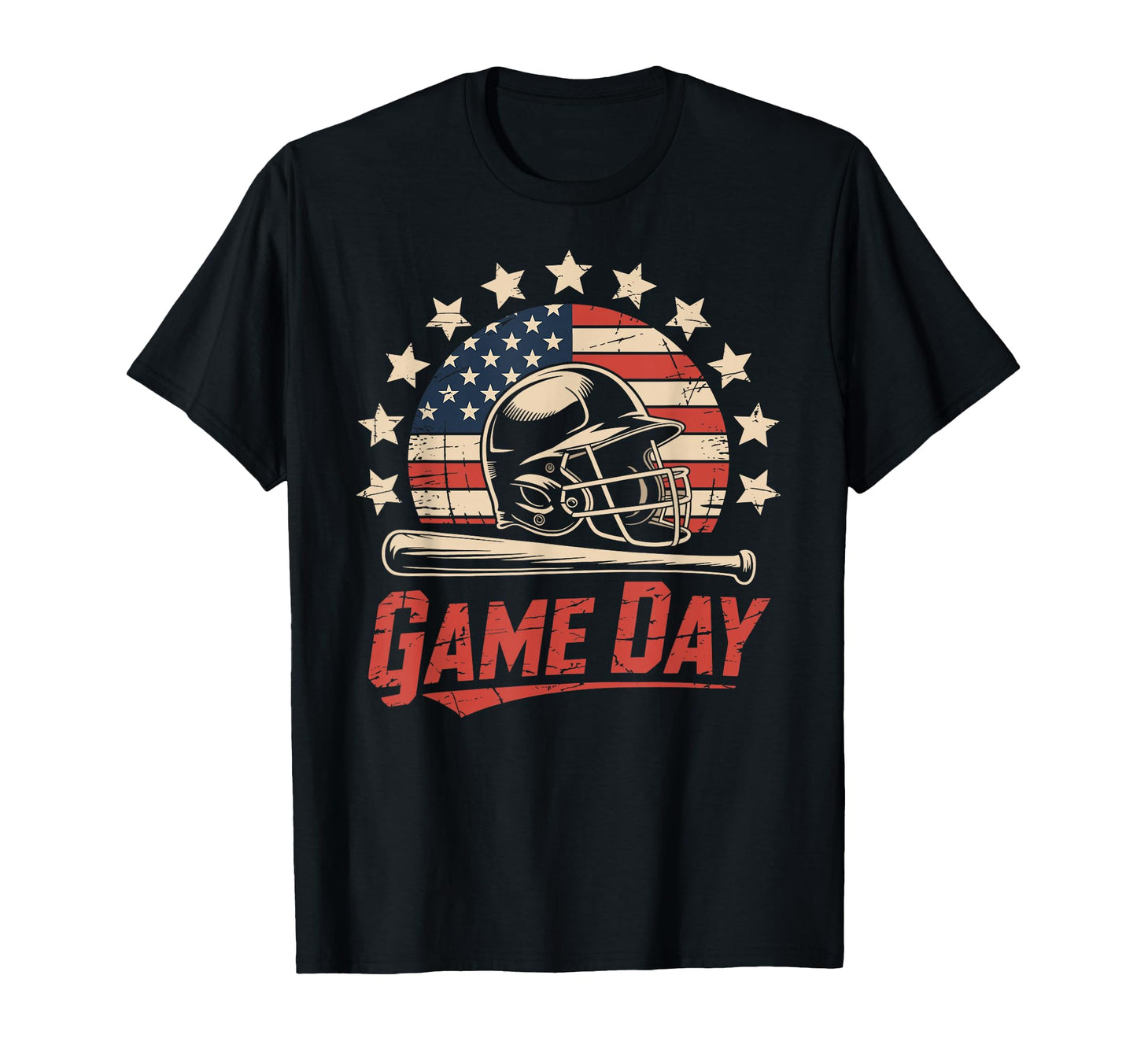 Funny Baseball Dad Game Day Usa Flag T-Shirt - Novelty Apparel for Adults - T-Shirt, Sweatshirt, Hoodie