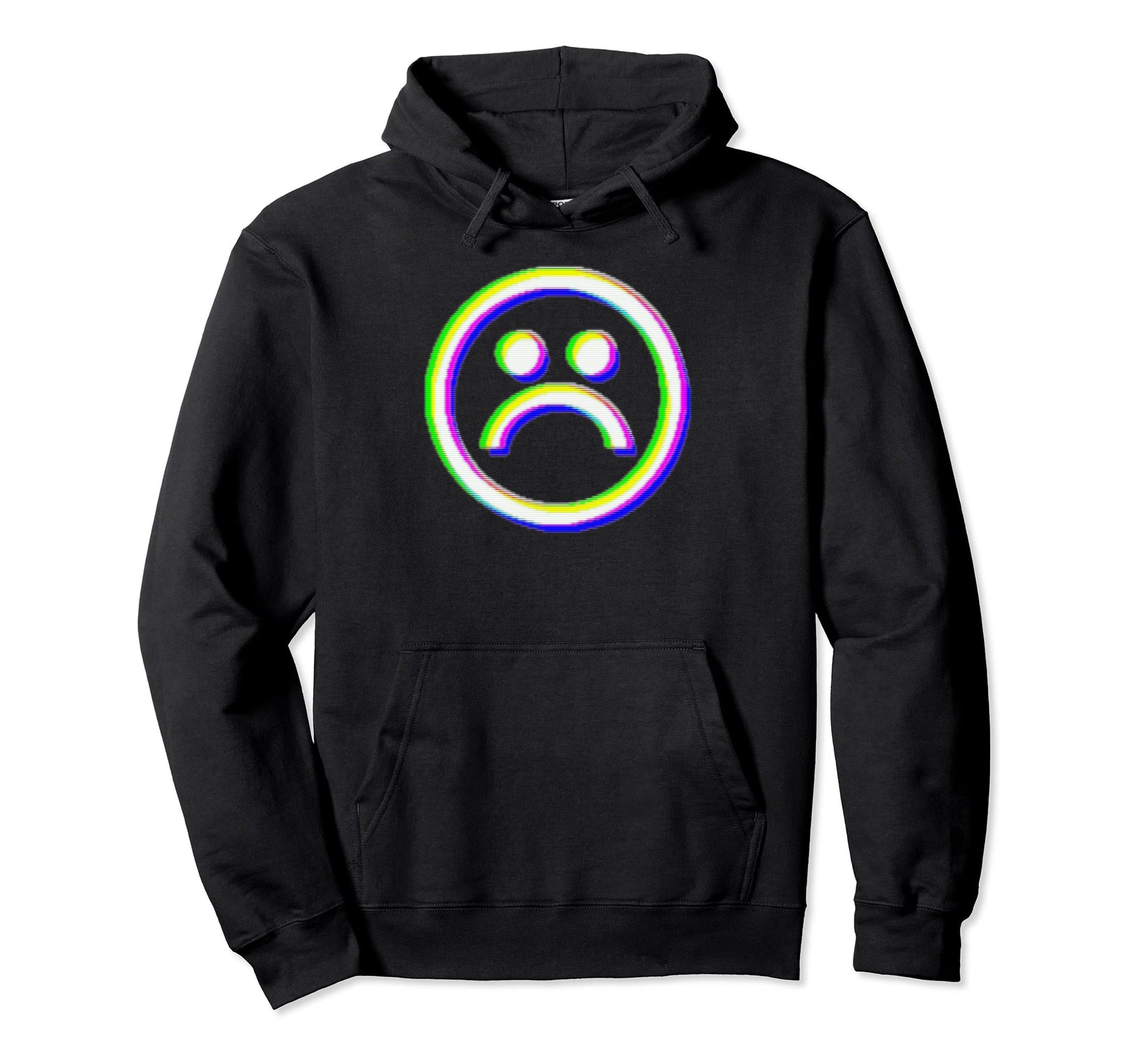 90S Sadboi Sad Face Glitch Hoodie - Streetwear Style Unisex - T-Shirt, Sweatshirt, Hoodie