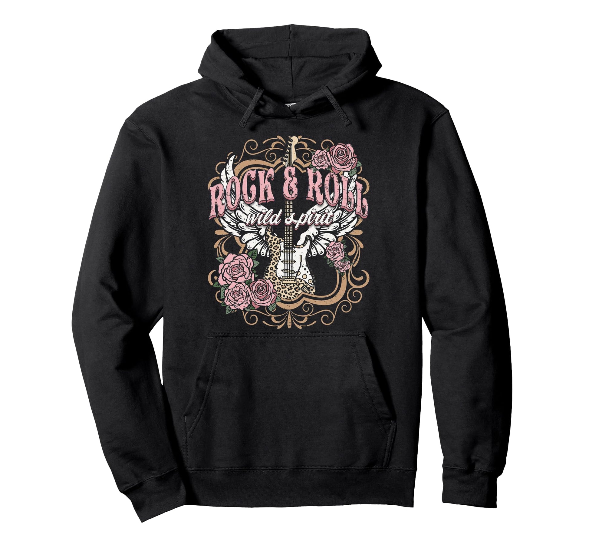 Rock And Roll Wild Spirit Boho Hoodie - Casual Everyday Wear for Adults - T-Shirt, Sweatshirt, Hoodie