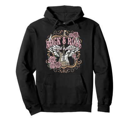 Rock And Roll Wild Spirit Boho Hoodie - Casual Everyday Wear for Adults - T-Shirt, Sweatshirt, Hoodie