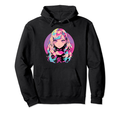 Kawaii Anime Waifu Japan Manga Rainbow Hoodie - Streetwear Style Men Women - T-Shirt, Sweatshirt, Hoodie
