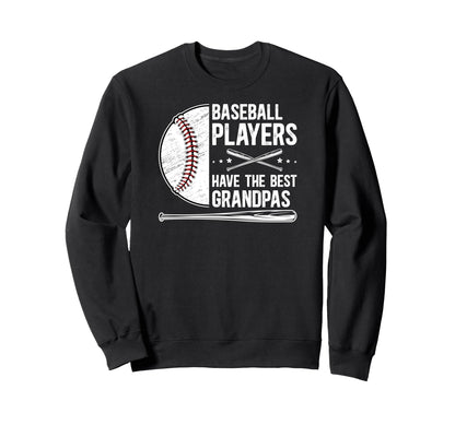 Best Baseball Grandpa Baseball Sweatshirt - Unique Graphic Men Women - T-Shirt, Sweatshirt, Hoodie