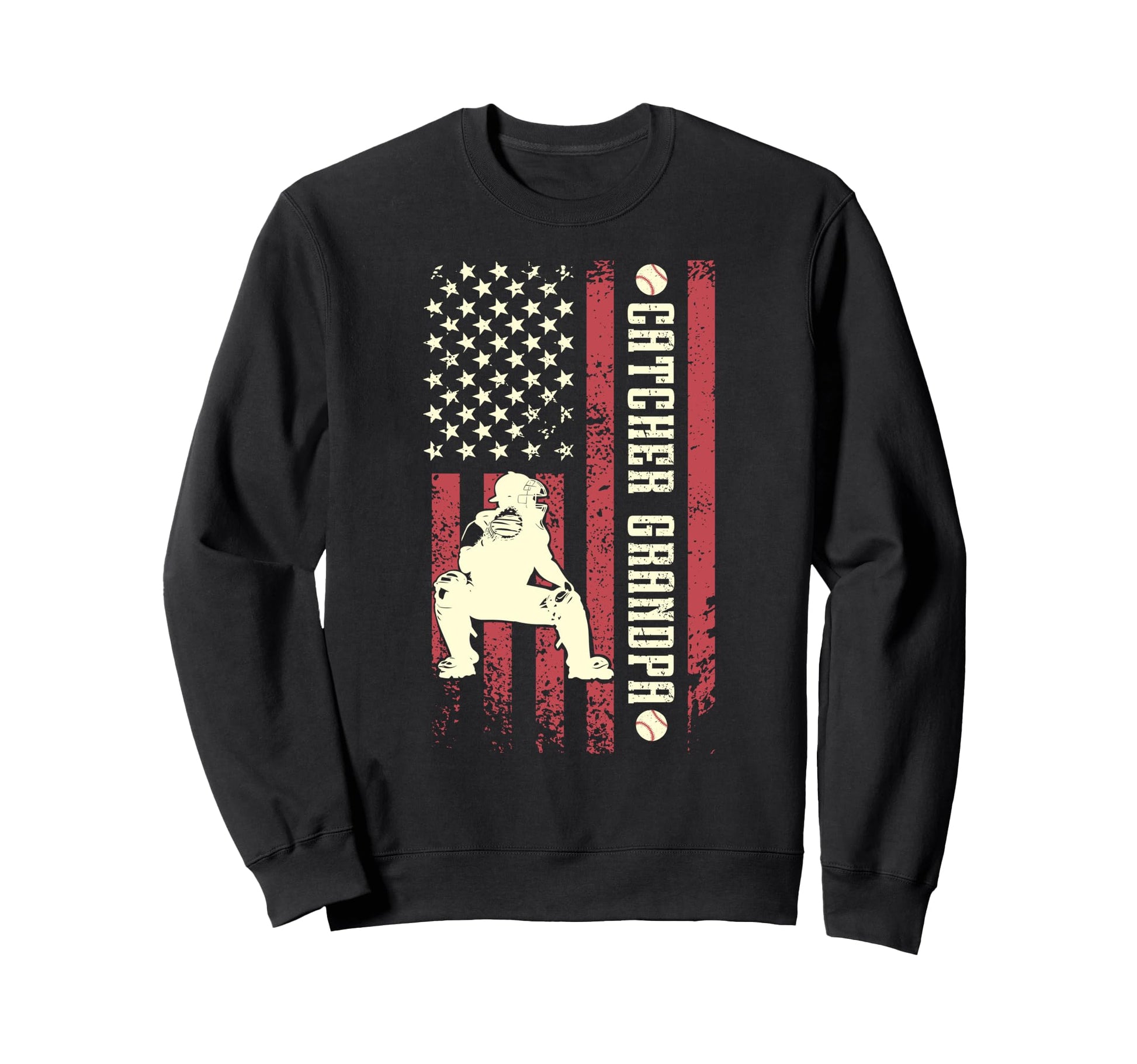 Baseball Catcher Grandpa Baseball Sweatshirt - Novelty Apparel for Adults - T-Shirt, Sweatshirt, Hoodie