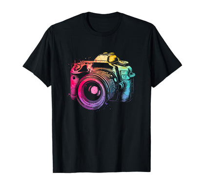 Colorful Camera Photographer Passion T-Shirt - Streetwear Style Men Women - T-Shirt, Sweatshirt, Hoodie
