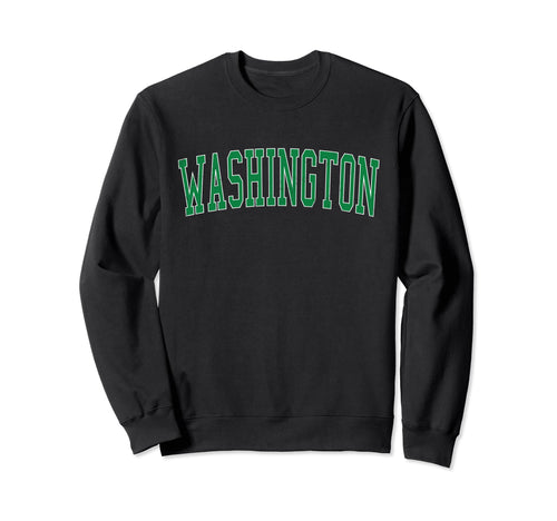 Washington Distressed Green Varsity Sweatshirt - Unique Graphic for Adults - T-Shirt, Sweatshirt, Hoodie