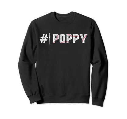 1 Poppy Baseball Poppy Baseball Player Sweatshirt - Unique Graphic Unisex - T-Shirt, Sweatshirt, Hoodie