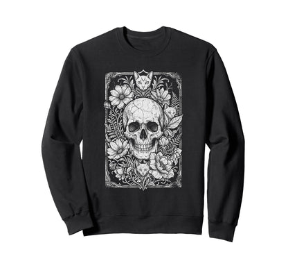 Skull Cat Skeleton Kitty Kitten Sweatshirt - Fun Novelty Design for Adults - T-Shirt, Sweatshirt, Hoodie
