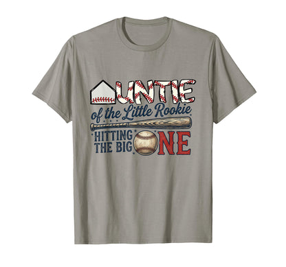 Aunt Auntie Lil Rookie 1St Birthday T-Shirt - Minimalist Print for Adults - T-Shirt, Sweatshirt, Hoodie