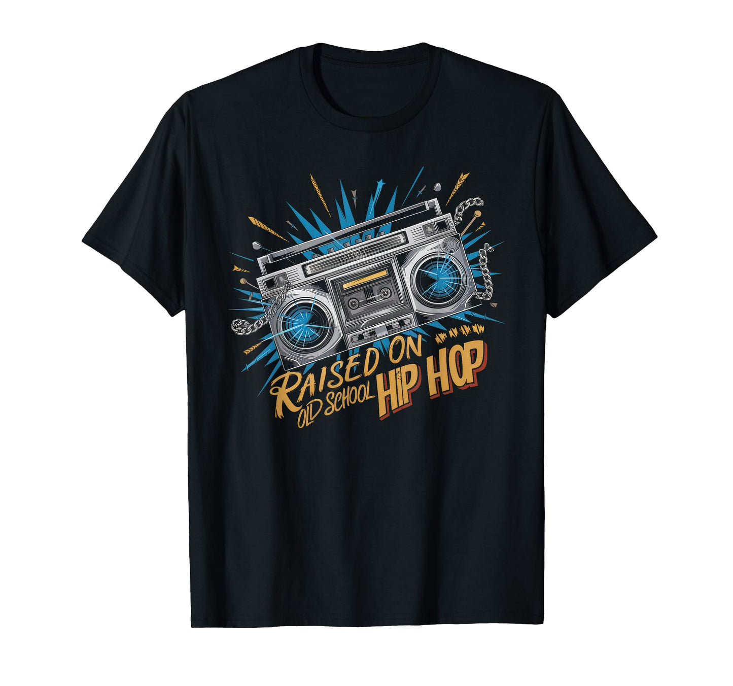 Raised Old School Graffiti Rap Hip Hop T-Shirt - Unique Graphic Unisex - T-Shirt, Sweatshirt, Hoodie