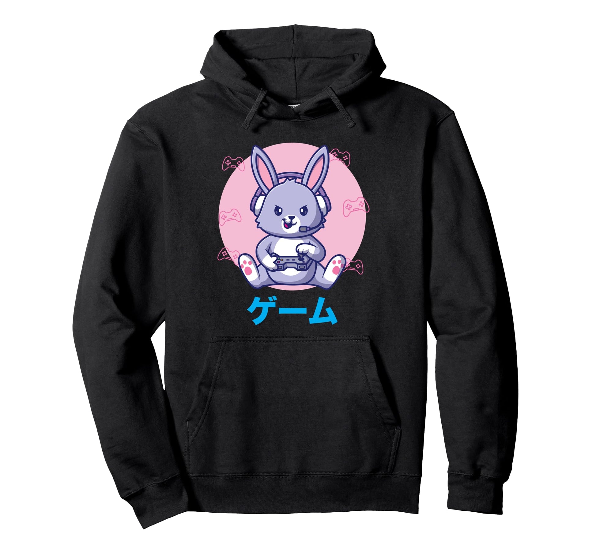 Rabbit Video Gaming Vaporwave Hoodie - Fun Novelty Design for Adults - T-Shirt, Sweatshirt, Hoodie