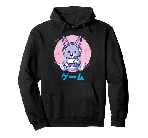 Rabbit Video Gaming Vaporwave Hoodie - Fun Novelty Design for Adults - T-Shirt, Sweatshirt, Hoodie