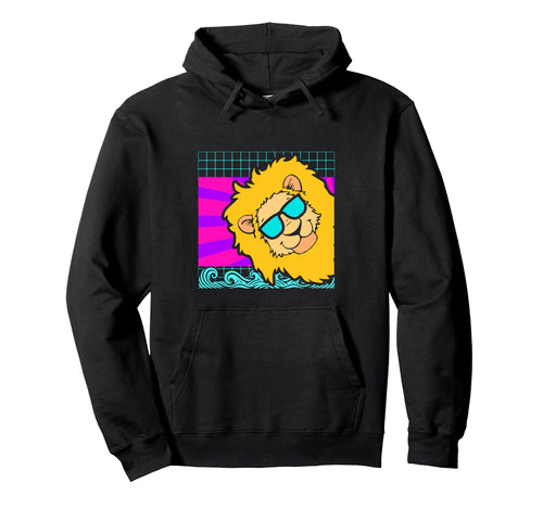 Aesthetic Vaporwave Outfits Lion Hoodie - Streetwear Style for Adults - T-Shirt, Sweatshirt, Hoodie