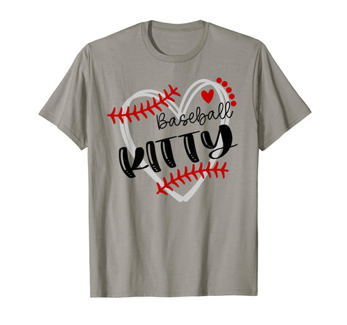 Personalized Baseball Heart Kitty T-Shirt - Casual Everyday Wear Men Women - T-Shirt, Sweatshirt, Hoodie