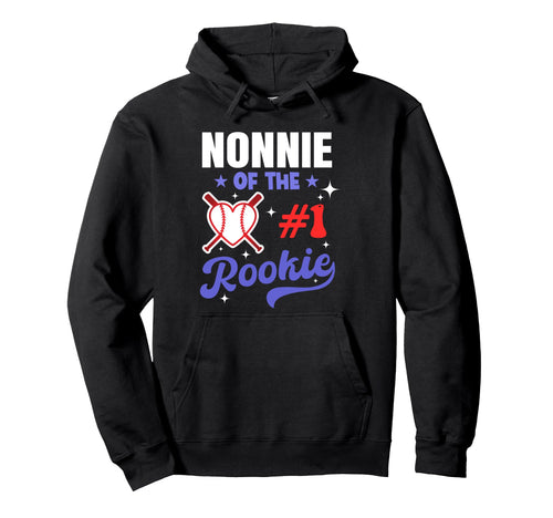 Nonnie Rookie 1St Baseball Birthday Party Hoodie - Graphic Print Unisex - T-Shirt, Sweatshirt, Hoodie