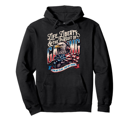 Funny Patriotic Usa Flag Usa Video Hoodie - Streetwear Style for Adults - T-Shirt, Sweatshirt, Hoodie