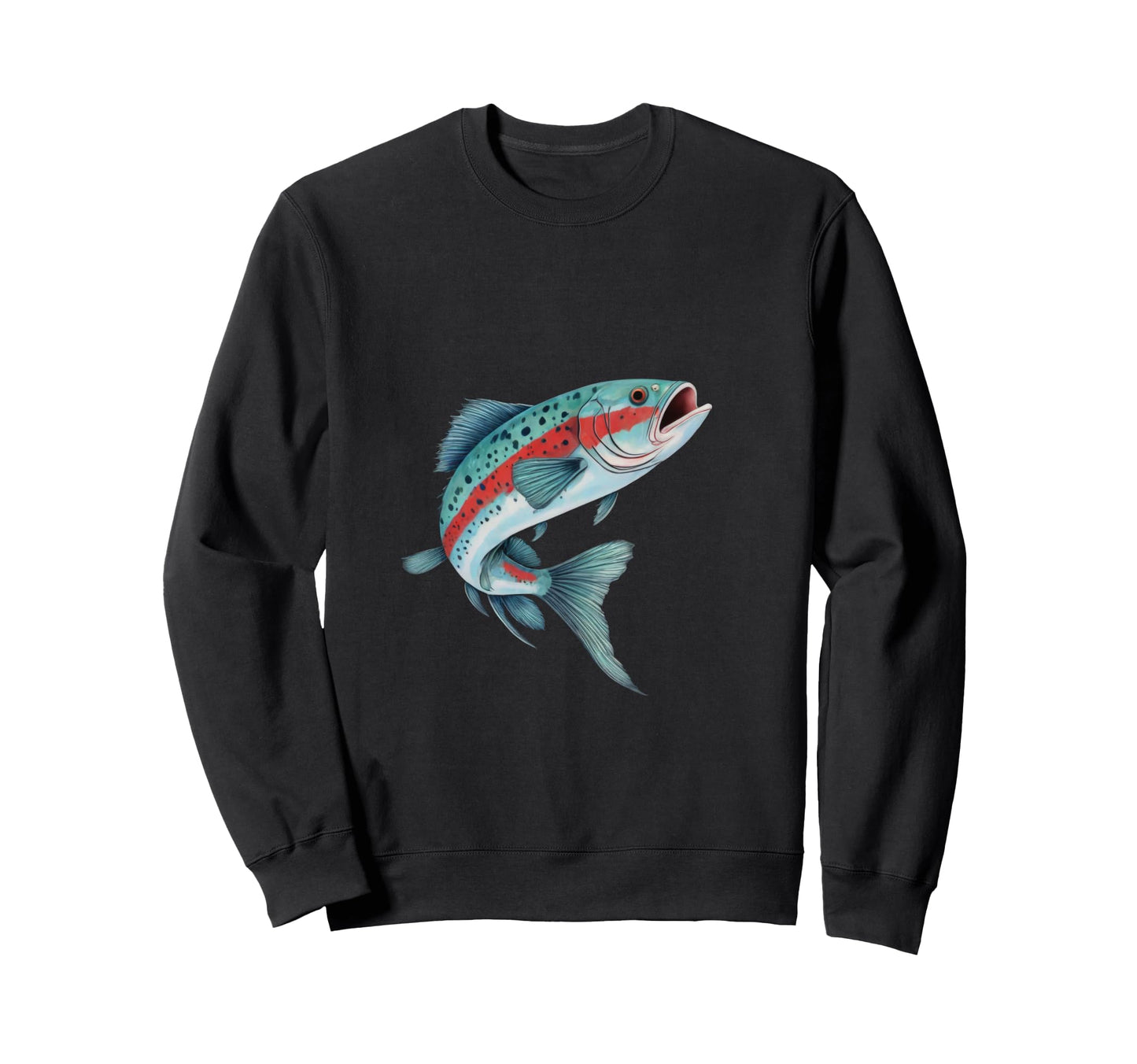 Rainbow Trout Fishing Sweatshirt - Unique Graphic for Adults - T-Shirt, Sweatshirt, Hoodie