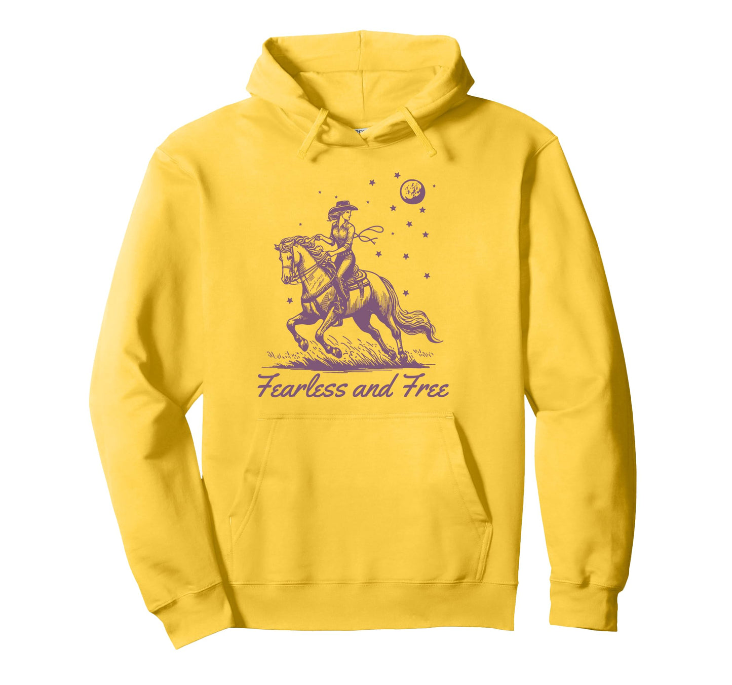 Cowgirl Western Fearless And Free Hoodie - Custom Art Print Men Women - T-Shirt, Sweatshirt, Hoodie