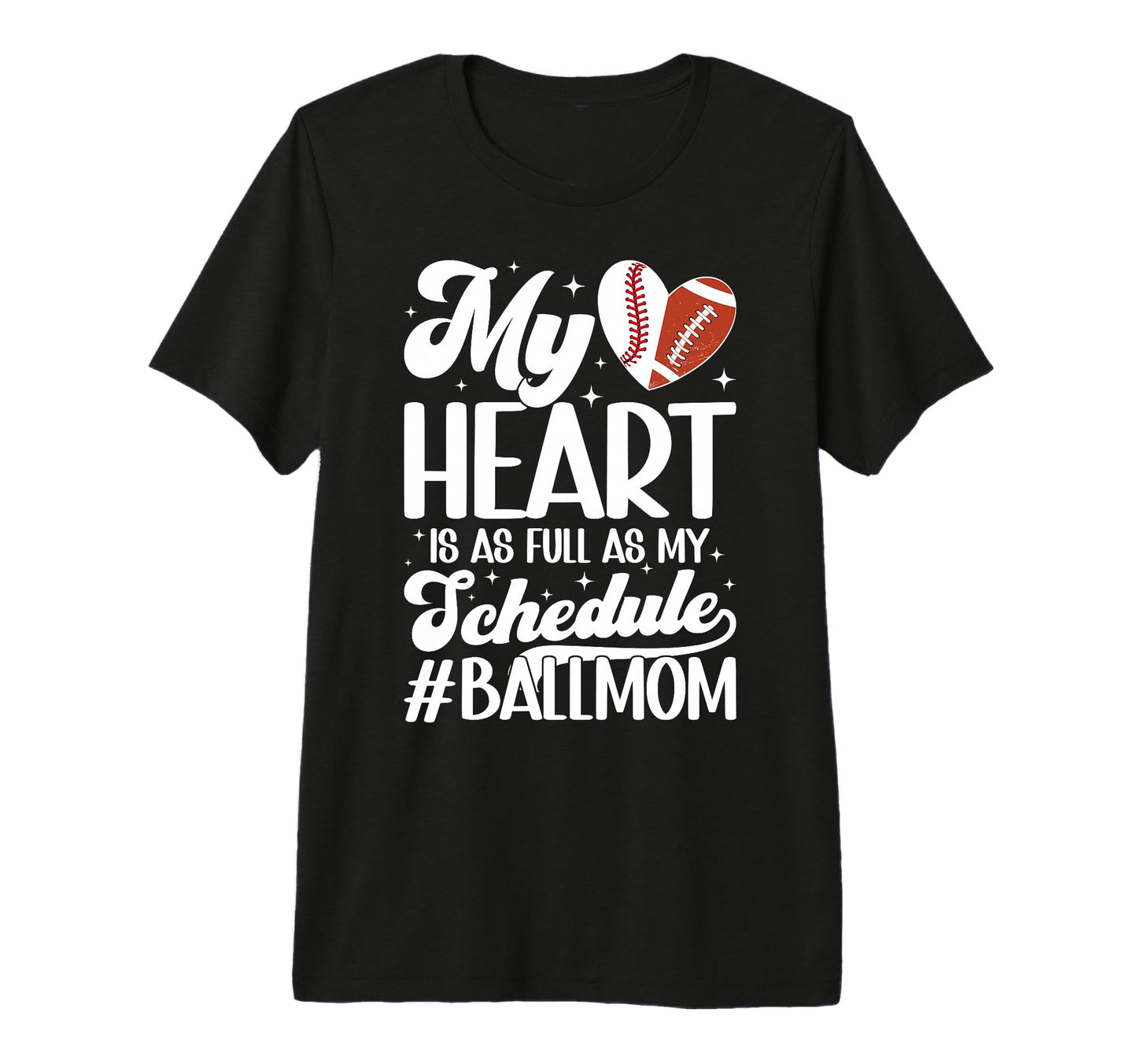 Ball Mom Proud Football Baseball Mom Tri T-Shirt - Novelty Apparel Unisex - T-Shirt, Sweatshirt, Hoodie