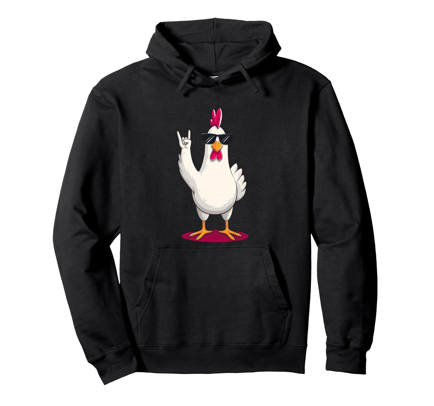 Chicken Funny Animal Cartoon Rock And Hoodie - Unique Graphic Men Women - T-Shirt, Sweatshirt, Hoodie