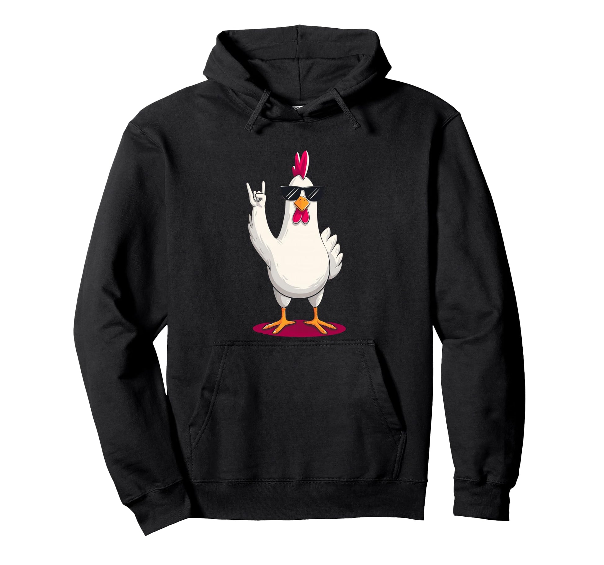 Chicken Funny Animal Cartoon Rock And Hoodie - Unique Graphic Men Women - T-Shirt, Sweatshirt, Hoodie